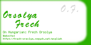 orsolya frech business card